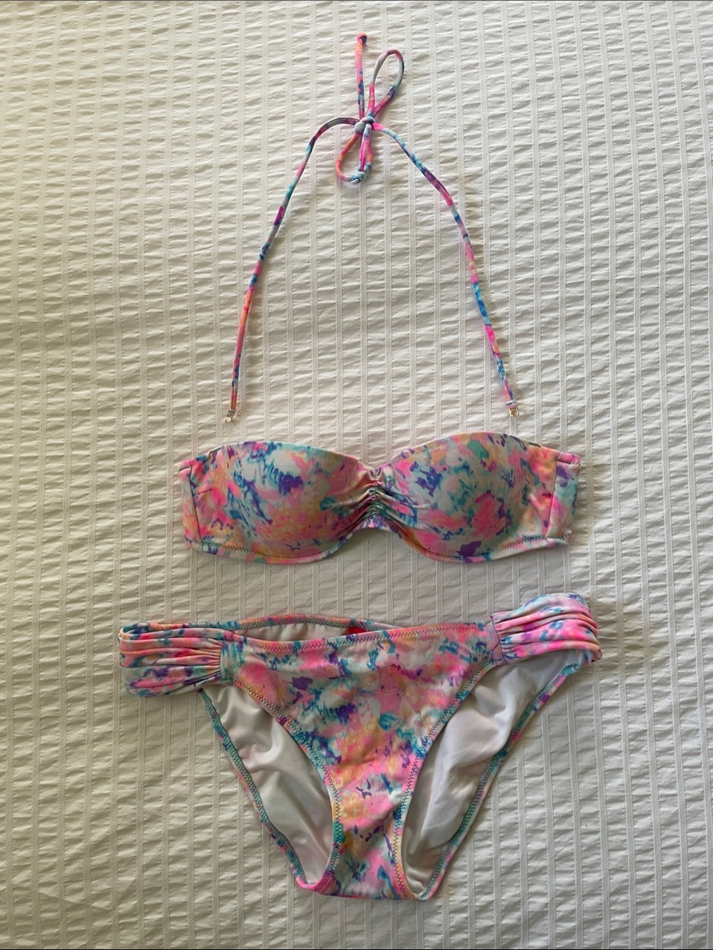 Victoria’s Secret Pink Tie-Dye Bandeau Bikini